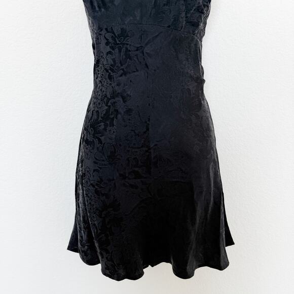 For Love & Lemons Dress Womens Medium Black Gabrielle Mini Slip Whimsygoth Y2K - Picture 8 of 14